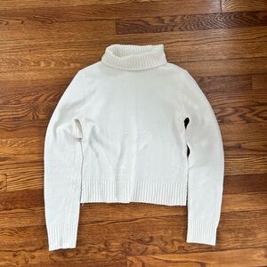 Women's White Turtleneck Sweater
